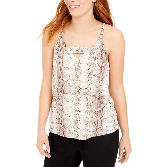 Bar III, Brown/Tan/White Tank Top, Snake Skin Print, XS, NWT - Picture 7 of 7